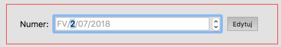 Ręczna edycja numeru